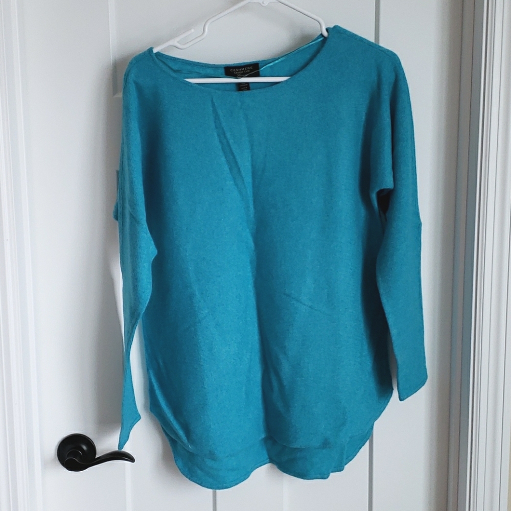 Charter Club Cashmere Turquoise Sweater